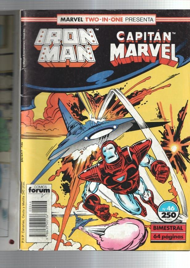 Planeta: El hombre de Hierro-Iron Man vol 1 numero 46:+ Capitan Marvel (numerado 2 en interior)