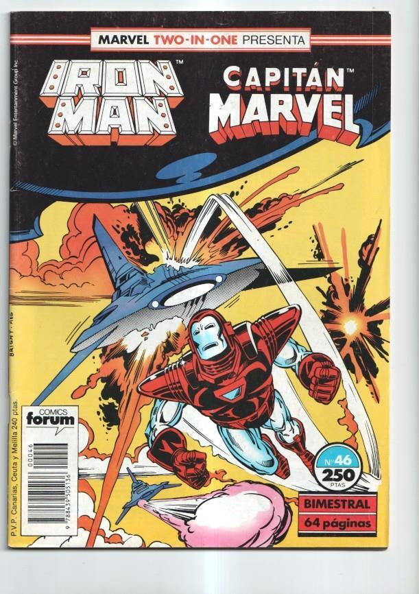 Planeta: El hombre de Hierro-Iron Man vol 1 numero 46:+ Capitan Marvel (numerado 3 en interior)