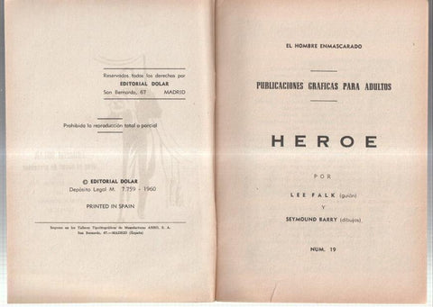 Dolar: Novela Grafica-SIN LA CUBIERTA numero 19: The Phantom: Heroe