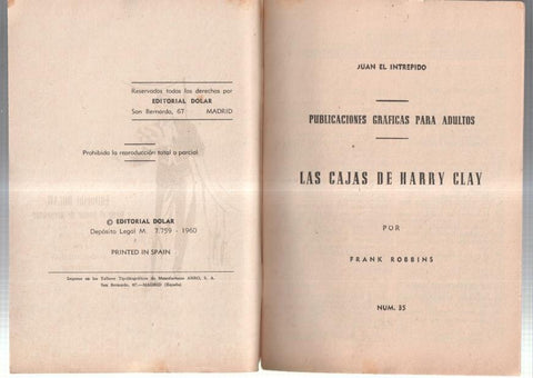 Dolar: Novela Grafica-SIN LA CUBIERTA numero 35: Johnny Hazard: Las cajas de Harry Clay