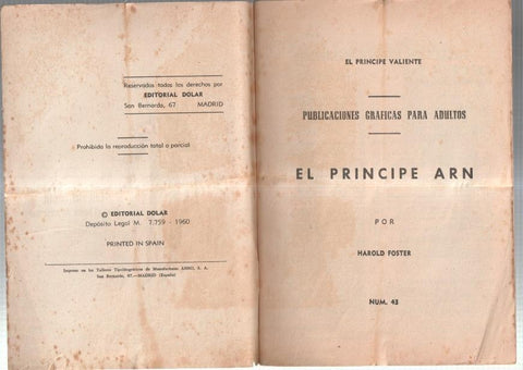 Dolar: Novela Grafica-SIN LA CUBIERTA numero 43: Principe Valiente: El principe Arn