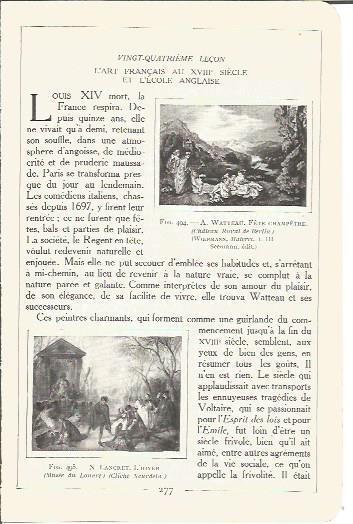 LAMINA V00229: Fiesta Campestre, por A. Watteau en el Castillo Real de Berlin