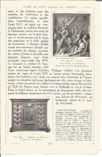 LAMINA V00228: Gabinete de madera del Palacio de Versalles