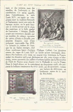 LAMINA V00228: Gabinete de madera del Palacio de Versalles