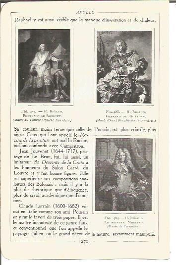 LAMINA V00225: Retratos de Bossuet, Gaspard de Gueydan y El Pintor Mignard, por H. Rigaud