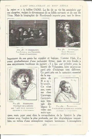 LAMINA V00218: Pinturas y dibujos, por Rembrandt