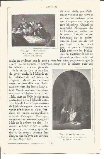 LAMINA V00216: La Leccion de Anatomia y La Presentacion en el Templo, por Rembrandt