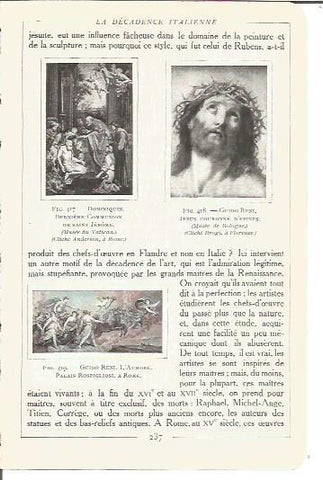 LAMINA V00212: Obras de Dominiquin y Guido Reni