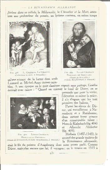 LAMINA V00210: La Caridad, retrato de Vieillard y Hercules y Onfalia, por Lucas Cranach