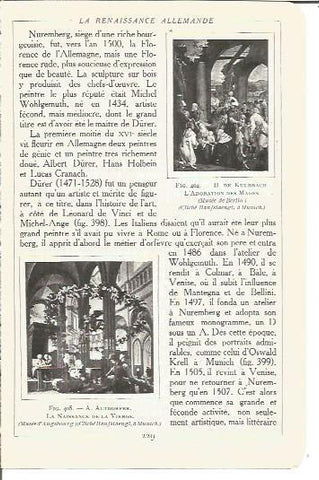 LAMINA V00209: Adoracion de los Magos por Kulmbach y El Nacimiento de la Virgen por A. Altdorfer