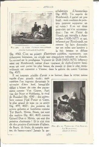 LAMINA V00219: Paisaje Holandes por A. Cuyp y La Musica, por Terbourg