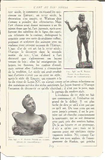 LAMINA V00250: San Juan Bautista y busto de mujer, por E. Rodin