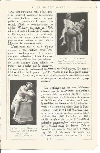 LAMINA V00248: Esculturas de Saint-Marceaux y L. E. Barrias