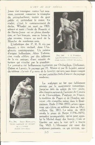 LAMINA V00248: Esculturas de Saint-Marceaux y L. E. Barrias