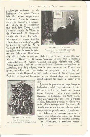 LAMINA V00246: Retrato de la madre del artista, por J. Whistler y La Marsellesa, por F. Rude