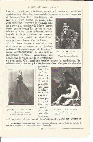 LAMINA V00244: Obras de L. Bonnat, C. Duran y J.J. Henner