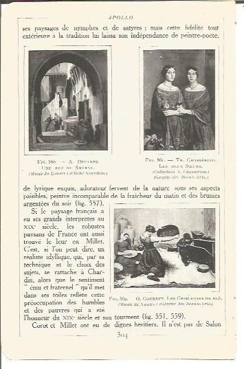 LAMINA V00242: Obras por A. Decamps, Th. Chasseriau y G. Courbet