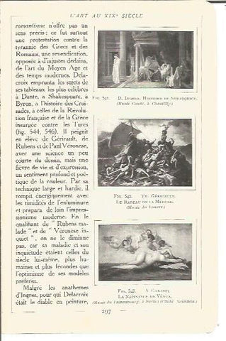 LAMINA V00239: Obras por D. Ingres, Th. Gericault y A. Cabanel