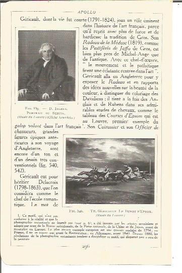 LAMINA V00238: Obras por D. Ingres y Th. Gericault