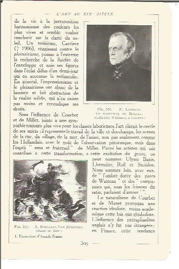 LAMINA V00245: Las Nereidas, por A. Boecklin y El Mariscal de Moltke, por F. Lenbach