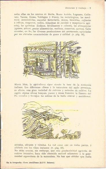 LAMINA V00374: Dibujo Costa Amalfitana, Italia