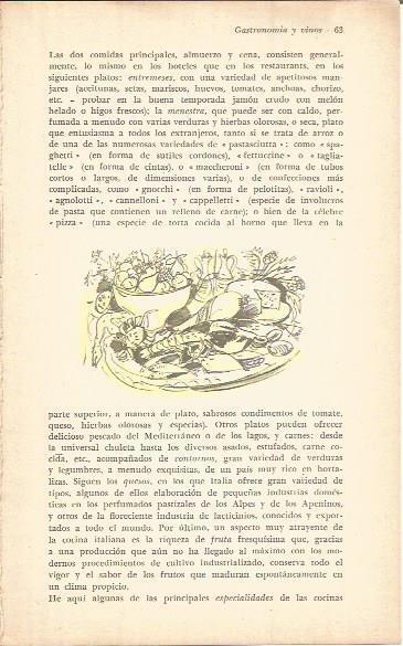 LAMINA V00408: Ilustracion de bandeja de comida