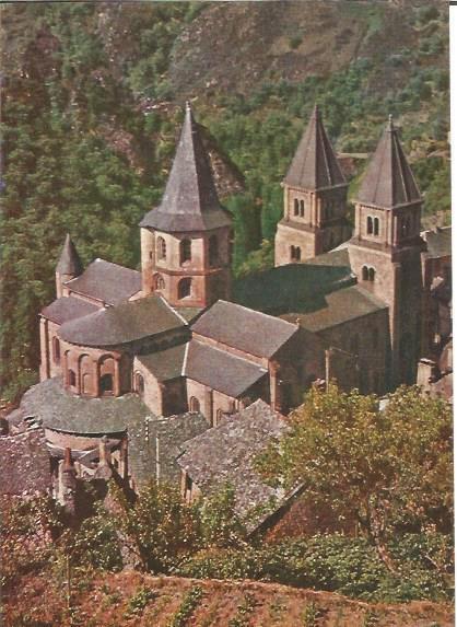 LAMINA V00363: Iglesia de Saint-Floy en Conques, Francia