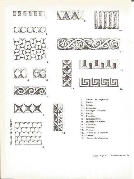 LAMINA V00360: Dibujos de E. Miret gramatica ornamental romanica