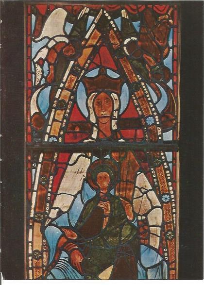 LAMINA V00358: Vidriera de la Virgen, Iglesia de la Trinite en Vendome, Francia