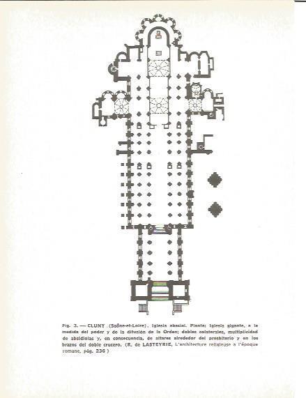 LAMINA V00352: Plano planta Iglesia Nuestra Señora de Cluny en Saone et Loire, Francia