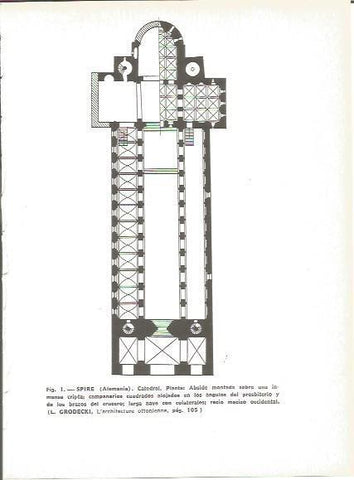 LAMINA V00349: Plano planta Catedral Spire, Alemania