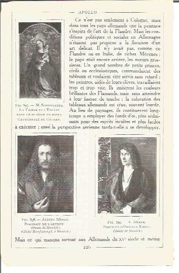 LAMINA V00207: Obras de M. Schongauer y Albert Durer