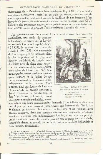 LAMINA V00206: Tentacion de San Antonio, grabado de Lucas de Leyde