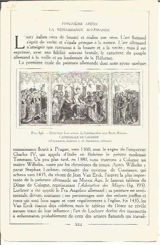 LAMINA V00205: Adoracion de los Reyes Magos, por Stephan Lochner