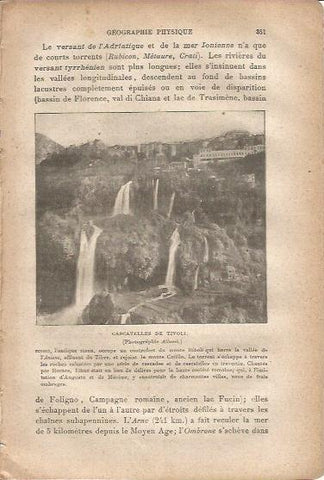 LAMINA V00062: Cataratas de Tivoli, Italia