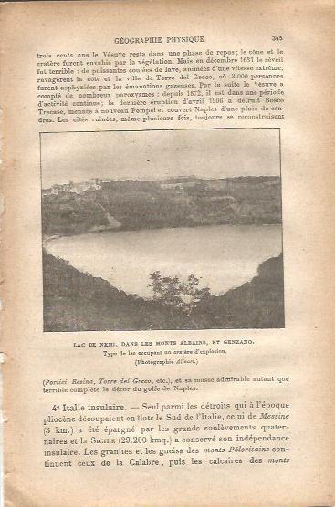 LAMINA V00061: Lago de Nemi, Italia