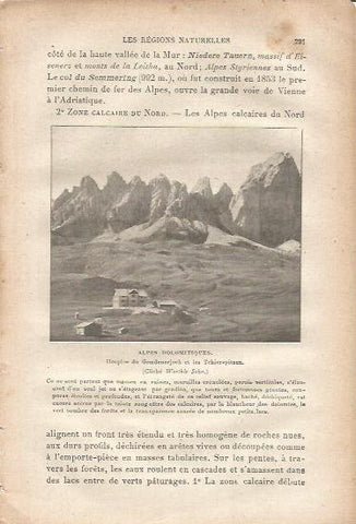 LAMINA V00054: Fotografia de los Alpes Dolomitas
