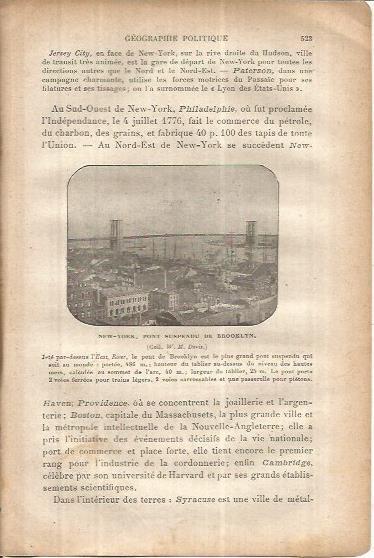 LAMINA V00098: El puente de Brooklyn en Nueva York