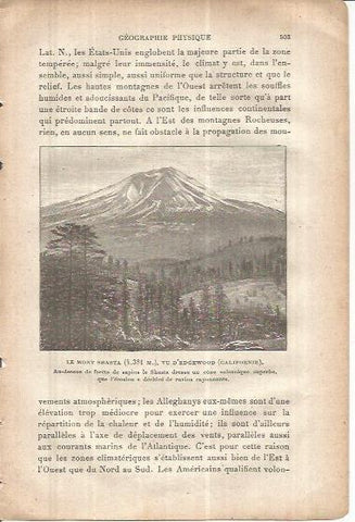 LAMINA V00093: El Monte Shasta, Estados Unidos