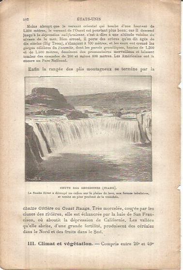 LAMINA V00092: Cascada de Shoshones, Estados Unidos