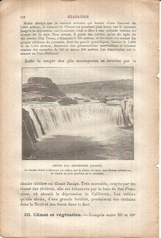 LAMINA V00092: Cascada de Shoshones, Estados Unidos
