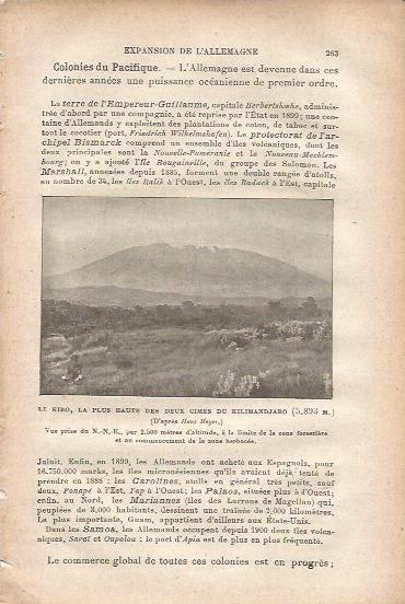 LAMINA V00051: Monte Kibo, Africa