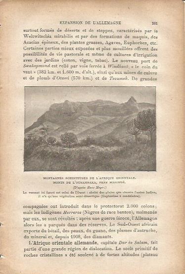 LAMINA V00050: Montañas en Africa Oriental