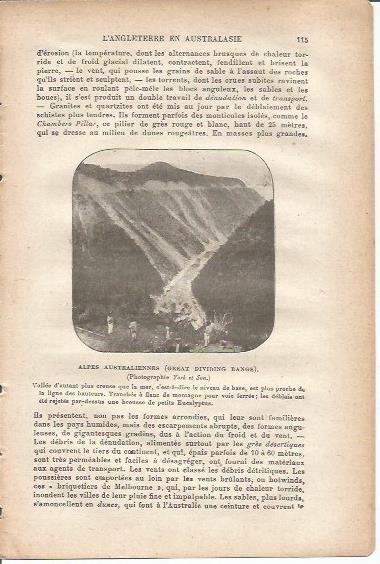 LAMINA V00019: Montañas en Australia