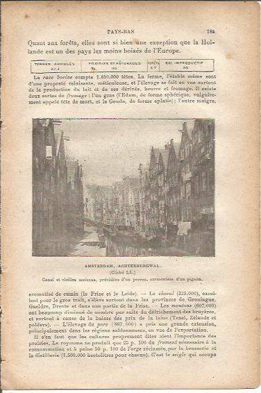 LAMINA V00037: Vista canal en Amsterdan, Holanda