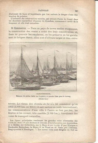 LAMINA V00038: Barcos de pesca en los Paises Bajos