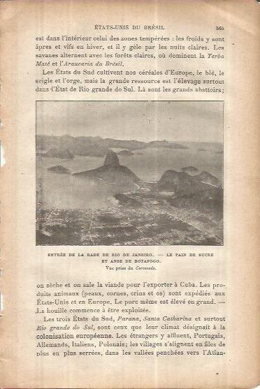 LAMINA V00102: Vista aerea de Rio de Janeiro, Brasil
