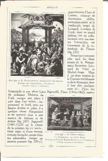 LAMINA V00171: Adoracion de los Magos y Nacimiento de San Juan, por D. Ghirlandajo