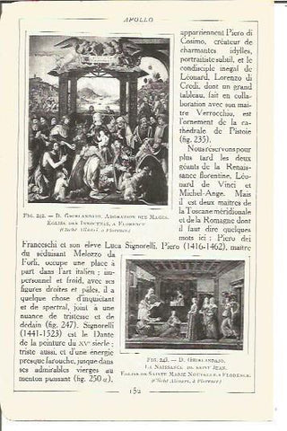 LAMINA V00171: Adoracion de los Magos y Nacimiento de San Juan, por D. Ghirlandajo