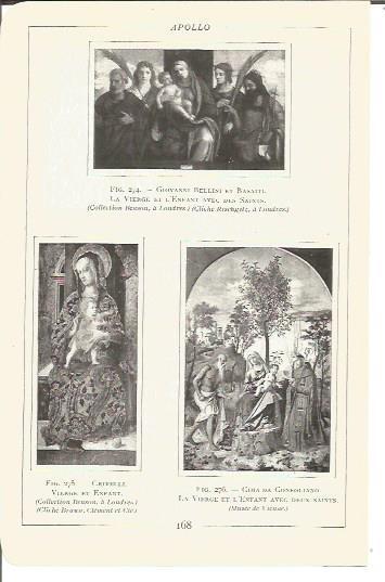 LAMINA V00179: Obras de Bellini, Crivelli y Cima di Conegliano